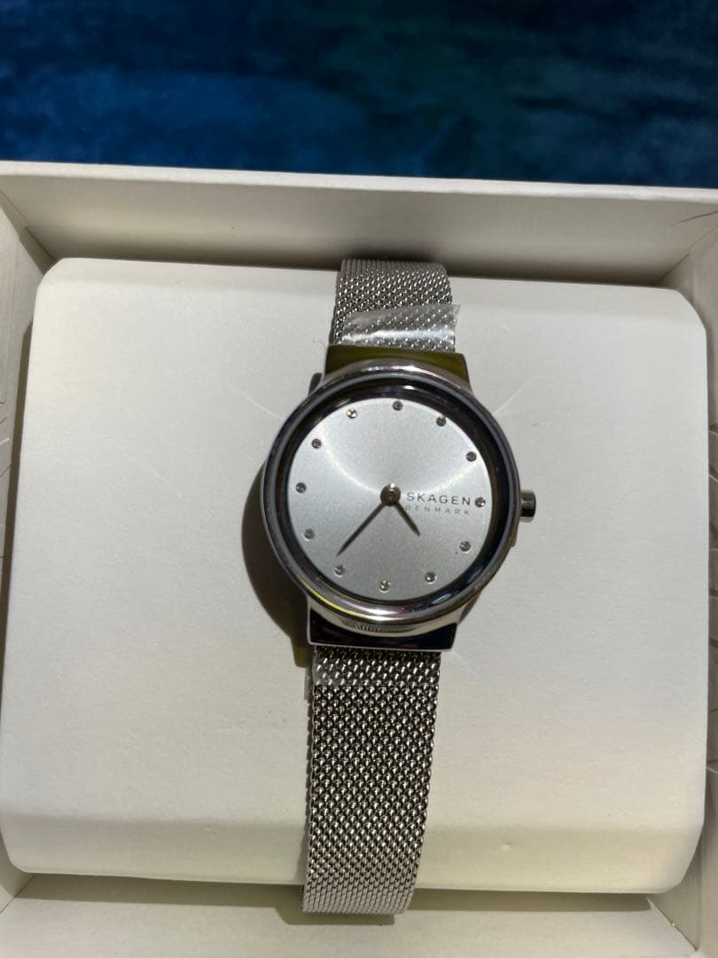 新品スカーゲン フレヤ SKW2715 ステンレススチール クオーツ動作確認済み