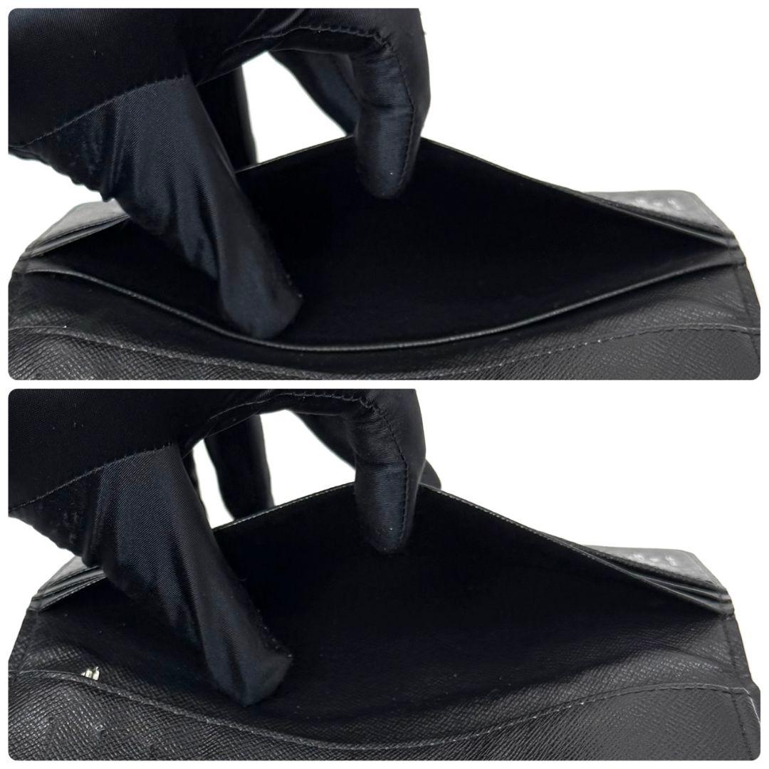 良品 ルイヴィトン ダミエ グラフィット ポルトフォイユ ブラザ 長財布 黒