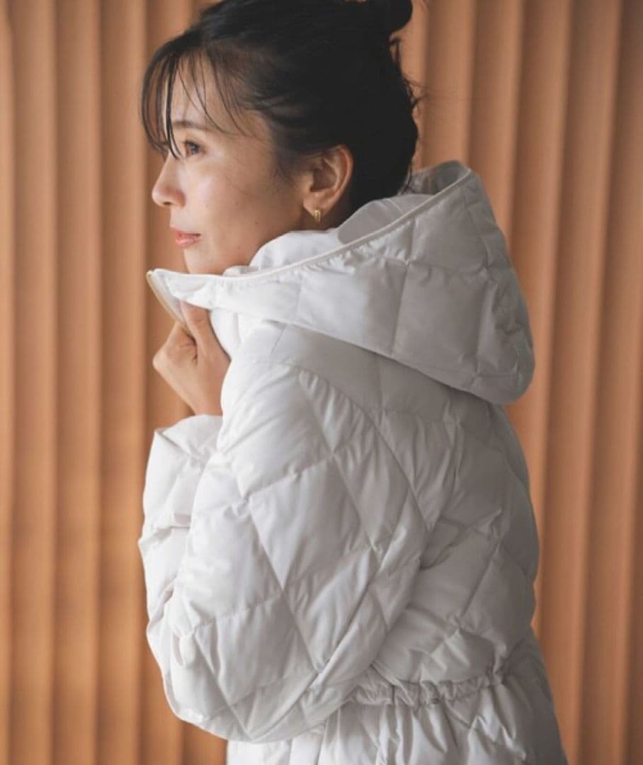 VERYベストダウン大賞◆TAION×UNFILO Aラインコート◆アイボリーS