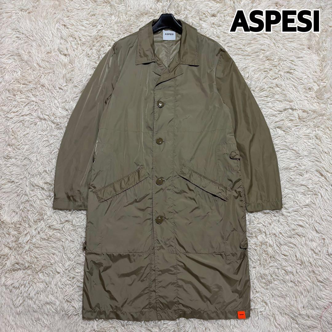 現行タグ アスペジ JUMPCOAT2 ステンカラーコート 撥水ナイロン レイン