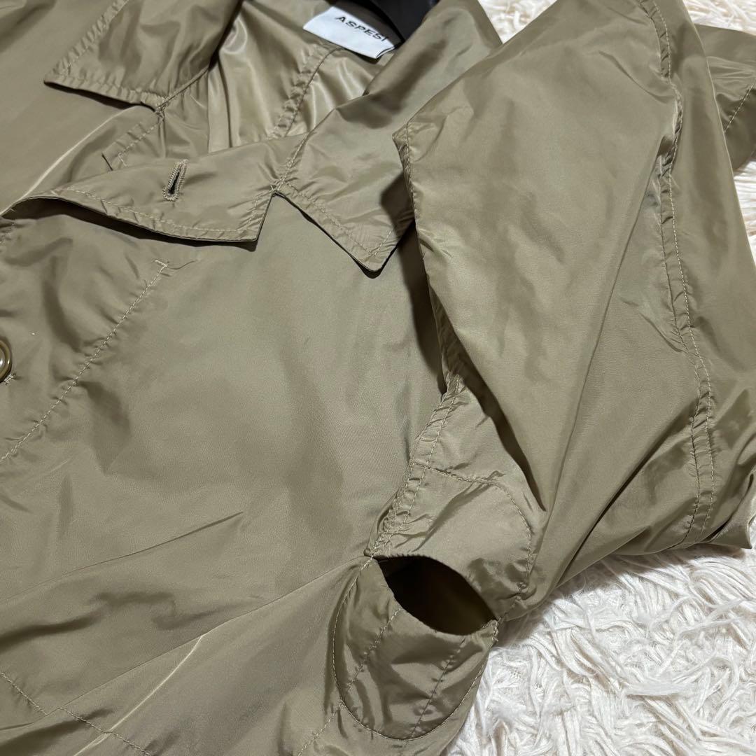 現行タグ アスペジ JUMPCOAT2 ステンカラーコート 撥水ナイロン レイン
