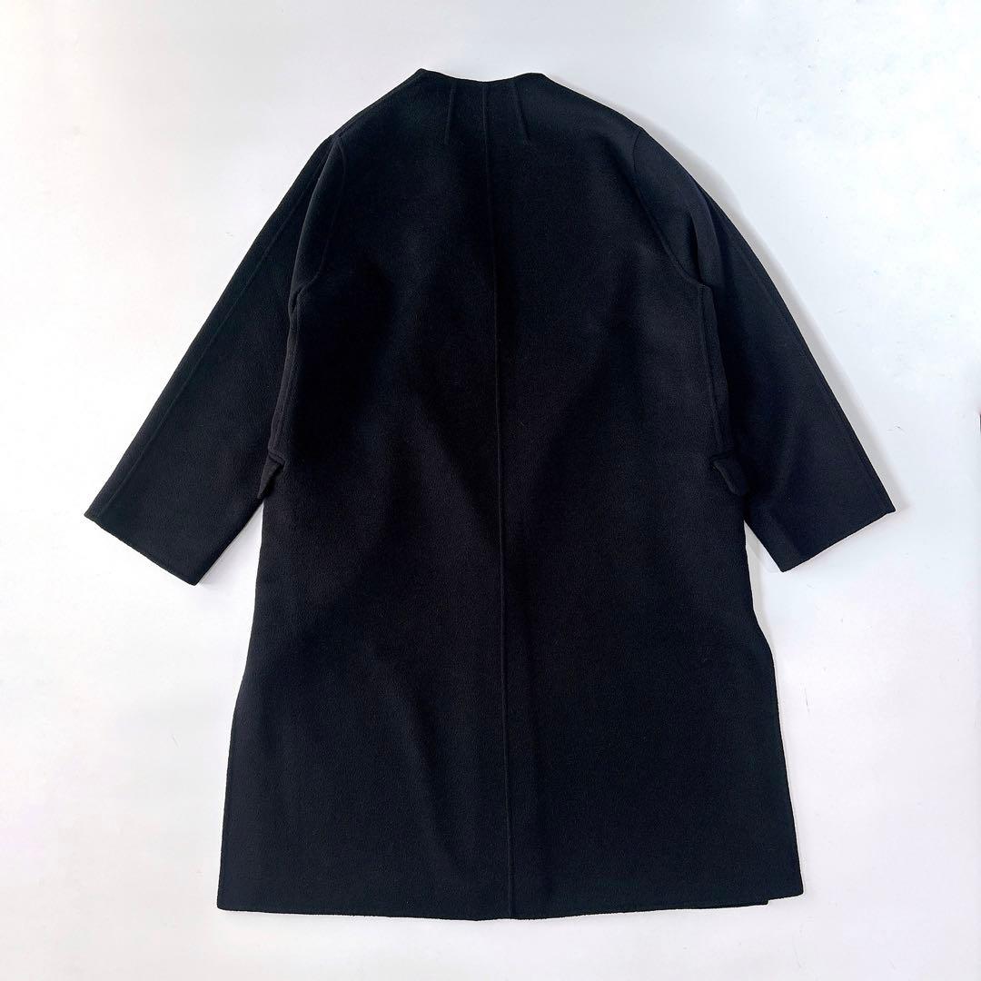 み*い様 美品⁑プラージュ　ハミルトンノーカラーリバーコート　ネイビー　36 ウ