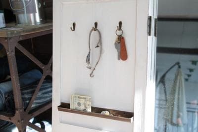 ドア型ミラー☆ライトブラウン　ミラー　ドアミラー　スタンドミラー　壁掛け　姿見