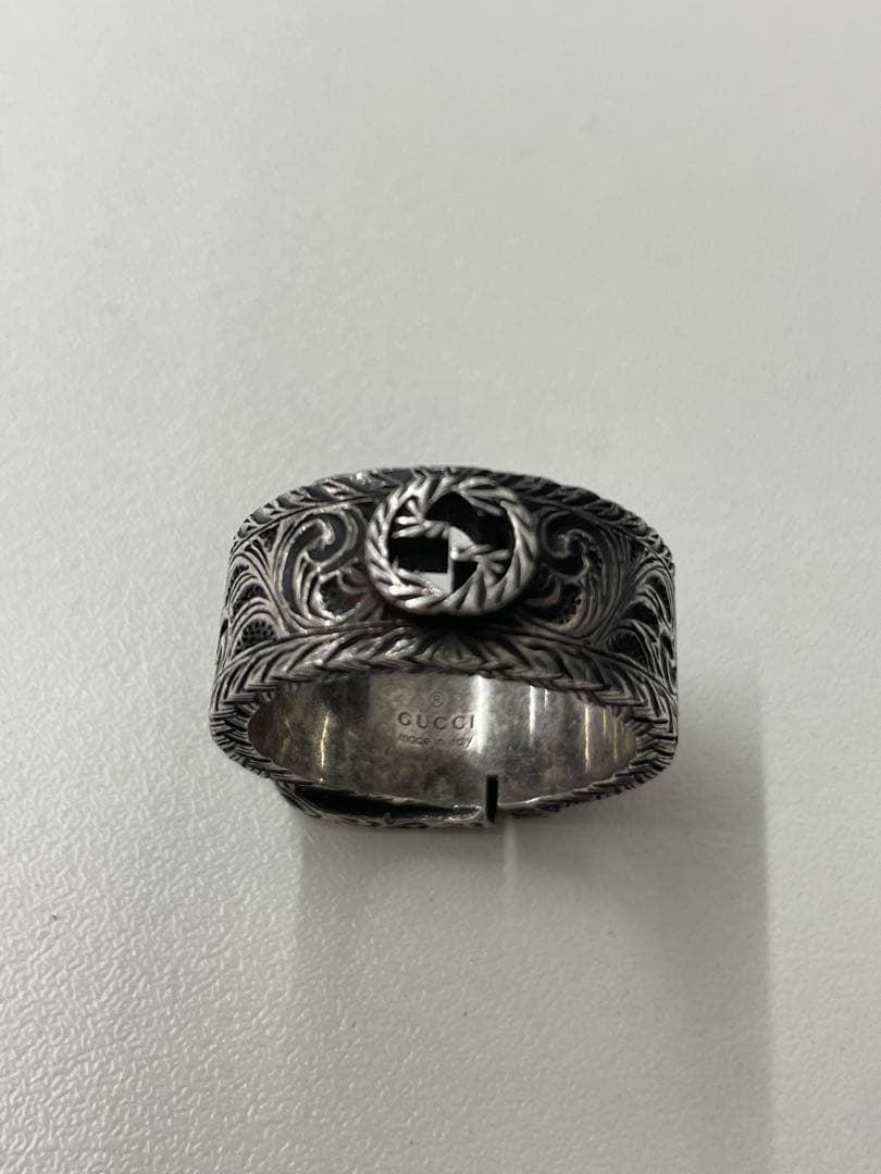 GUCCI シルバー インターロッキングG リング 22号