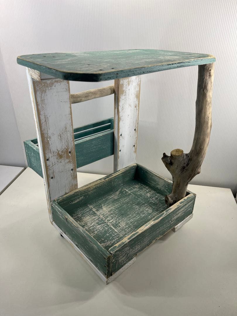 ③サイドテーブルワゴン 流木インテリア リメイク家具 DIY ハンドメイド