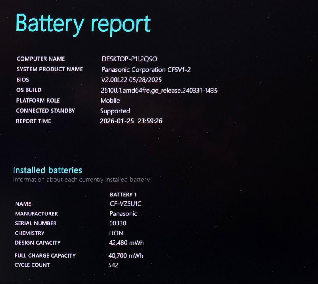 レッツノートCF-SV1/第11世代 i5/16GB/ 新品SSD512GB⑦