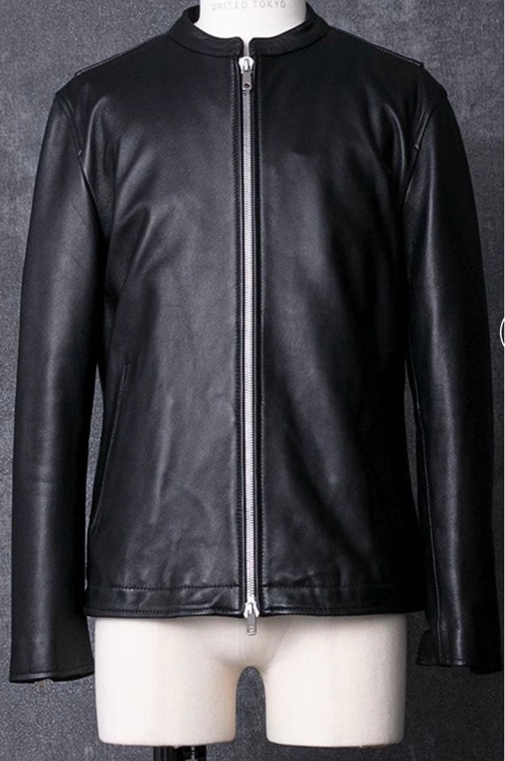 ユナイテッドトウキョウ ラムレザー シングルライダースジャケット