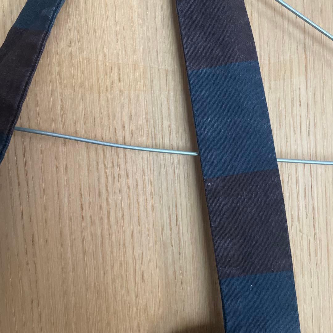 ダニエラグレジス ストライプ エプロン ネイビーボルドー