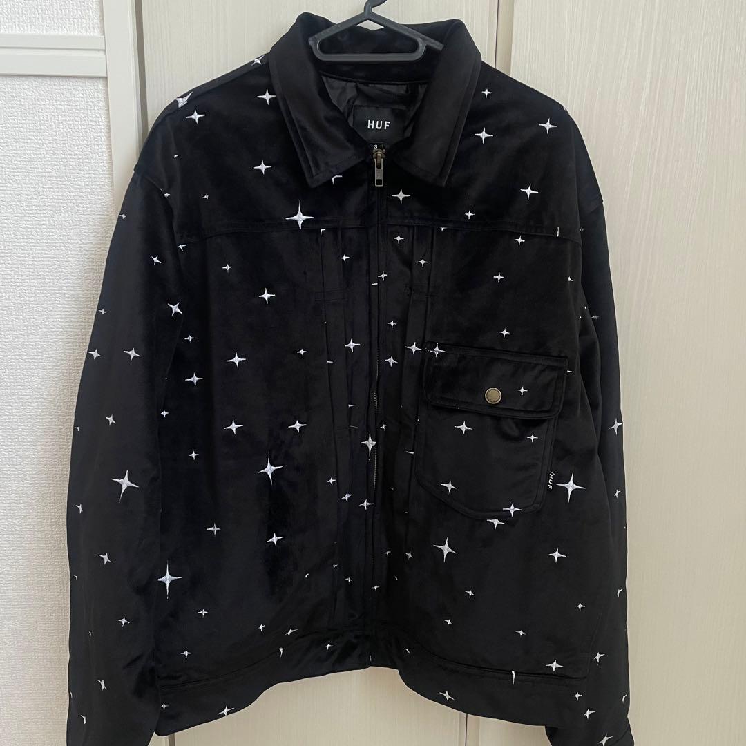 GALAXY VELVET TRUCKER JACKET HUF ジャケット