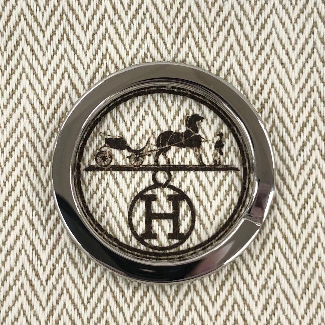 美品 HERMES エルメス Hカデナ チャーム キーリング
