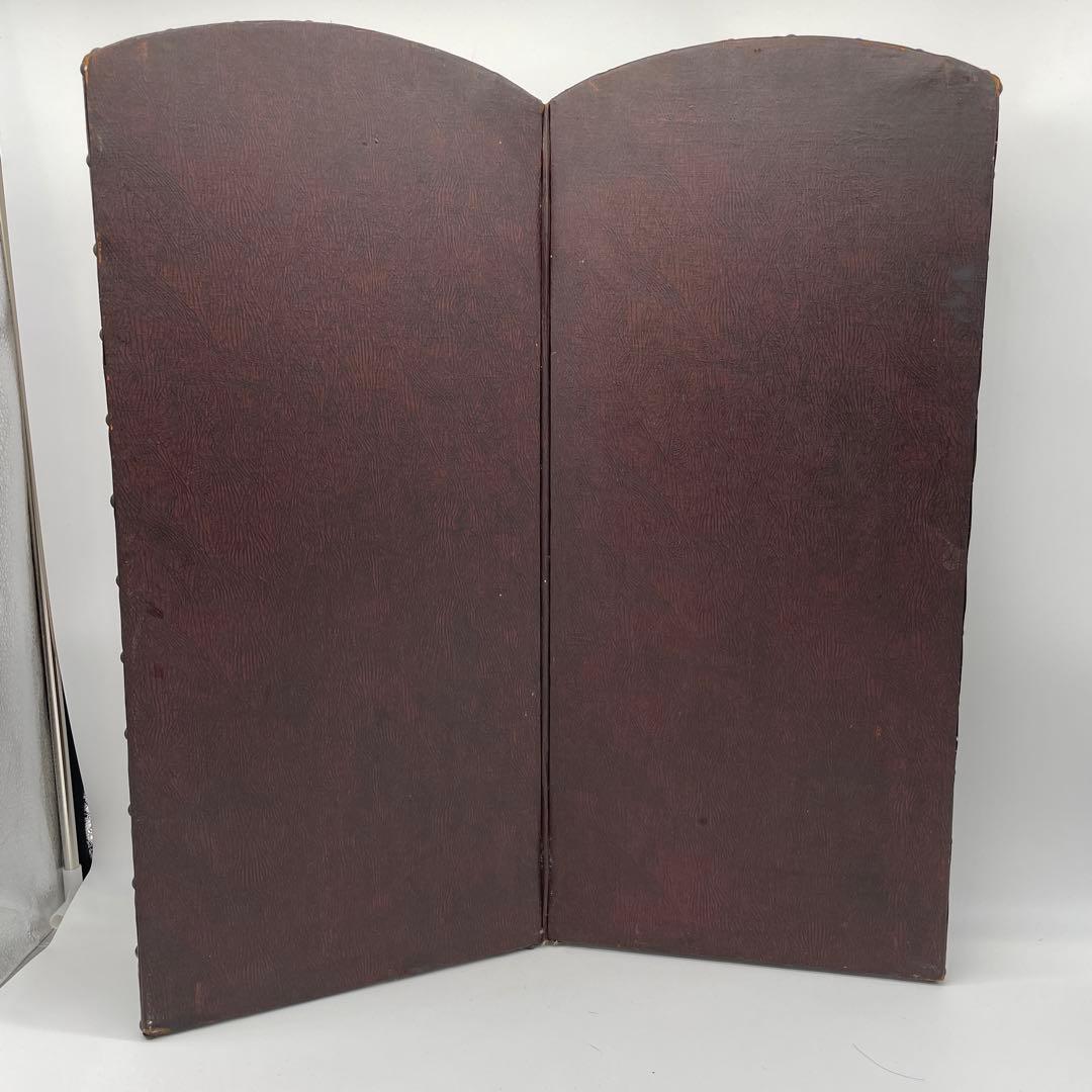 海外製　ヴィンテージ　アンティーク　デコパージュパネル　スクラップスクリーン