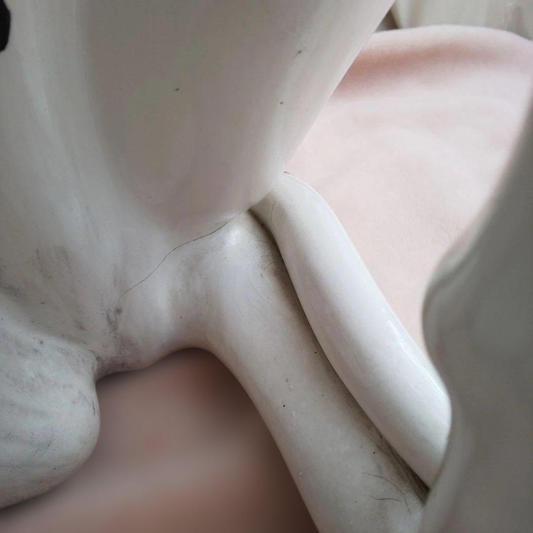 ヴィンテージ イタリア製 陶器 犬 グレートデーン 置物