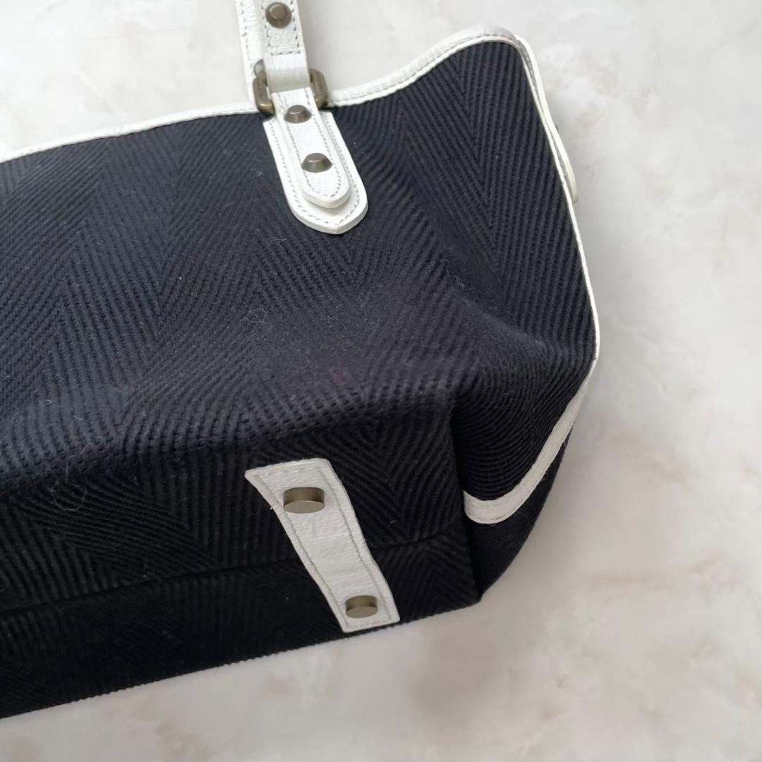 BURBERRY BLUE LABEL トート ホースロゴ　キャンバスレザー