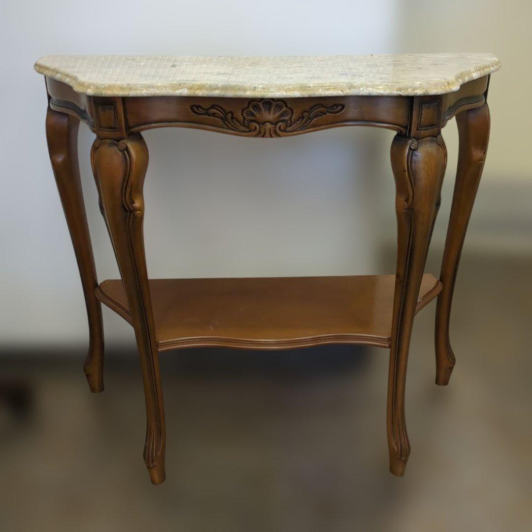 クラシックスタイル サイドテーブル　大理石　猫脚　机　テーブル