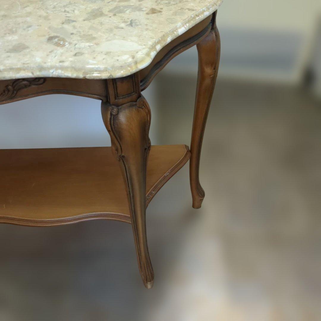 クラシックスタイル サイドテーブル　大理石　猫脚　机　テーブル