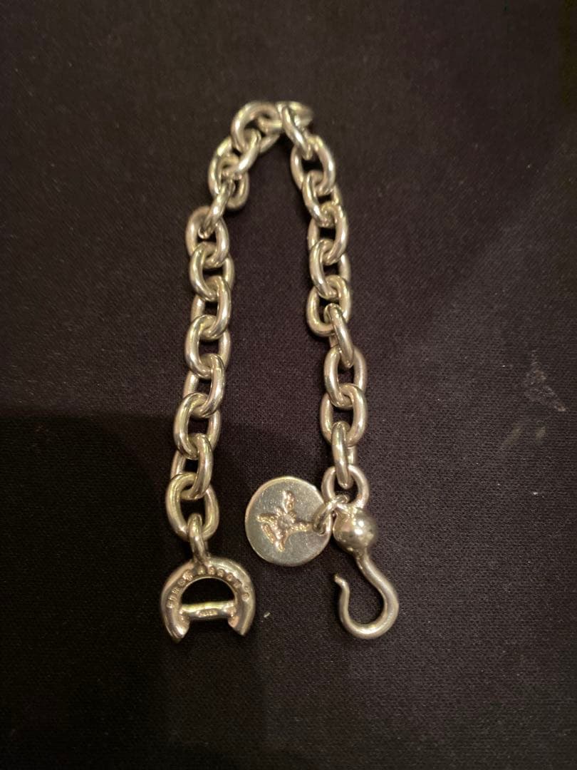 シルバー チェーンブレスレット フック式