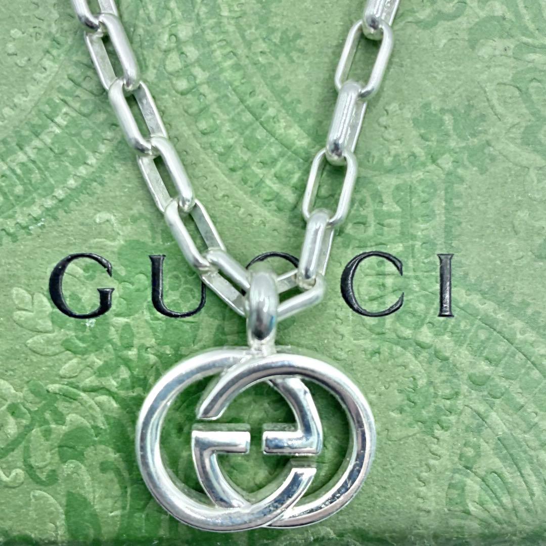 GUCCI グッチ インターロッキングG ネックレス シルバー925 美品