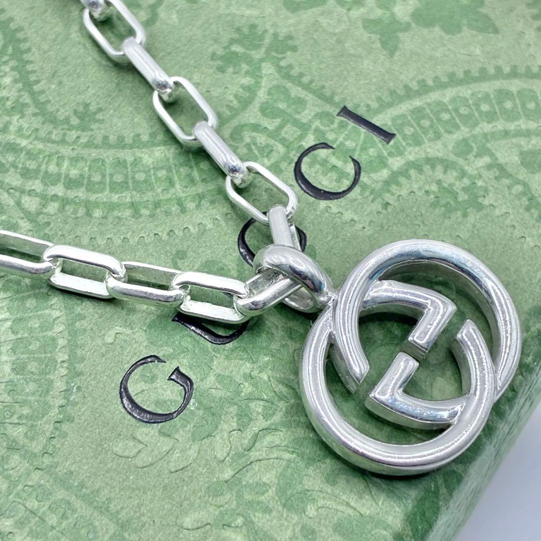 GUCCI グッチ インターロッキングG ネックレス シルバー925 美品