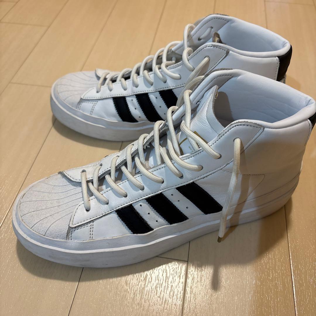 adidas 424 ハイカットスニーカー ホワイト/ブラック