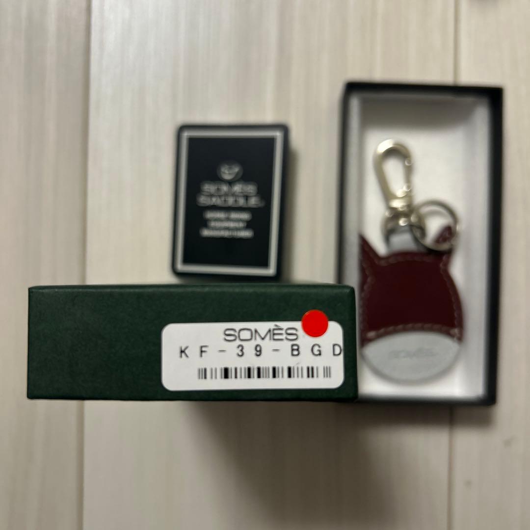 SOMES ソメスサドル 馬の顔型キーホルダー KF-39-BGD バーガンディ