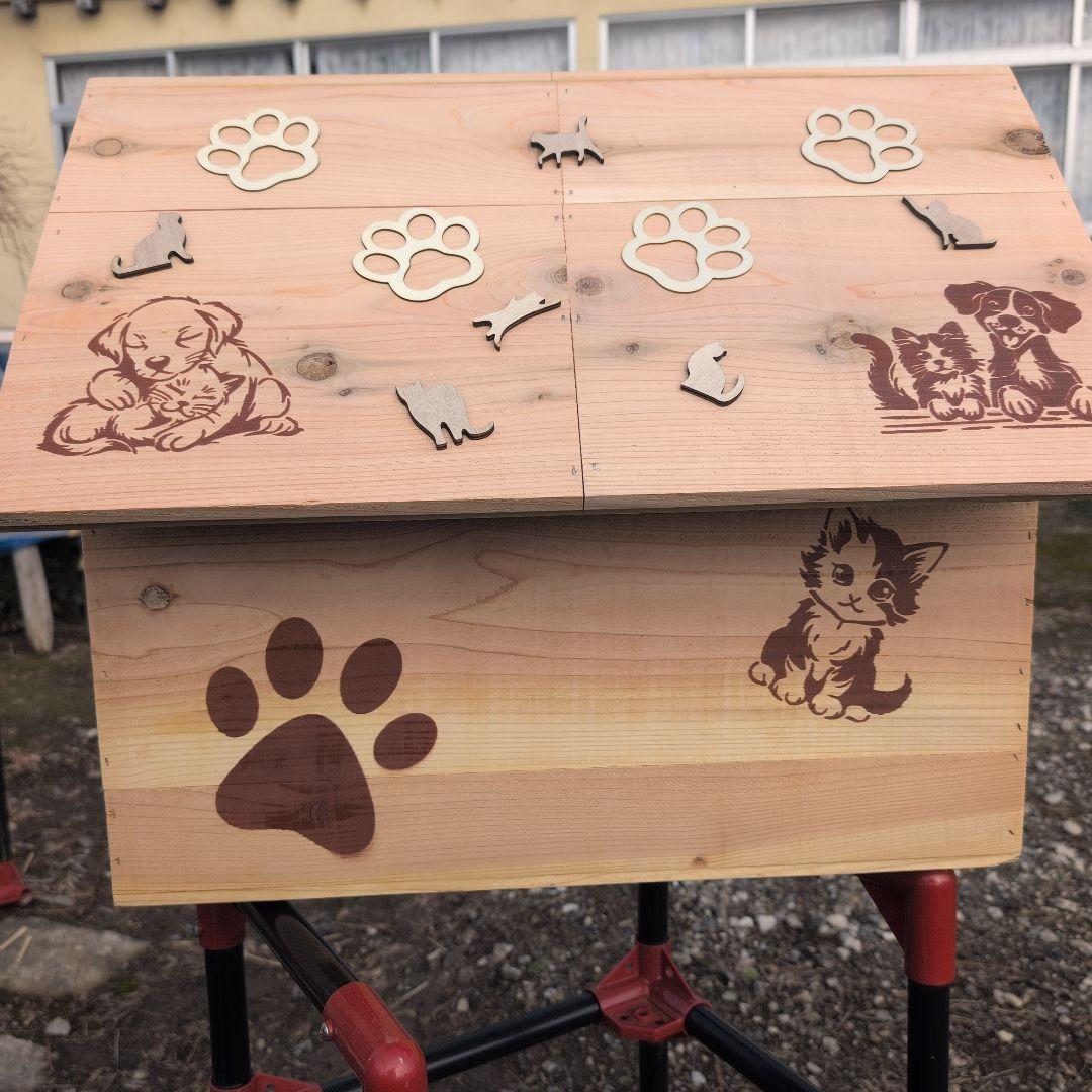 激安　りんご箱　愛猫愛犬ハウス　杉材　天然素材　１点物