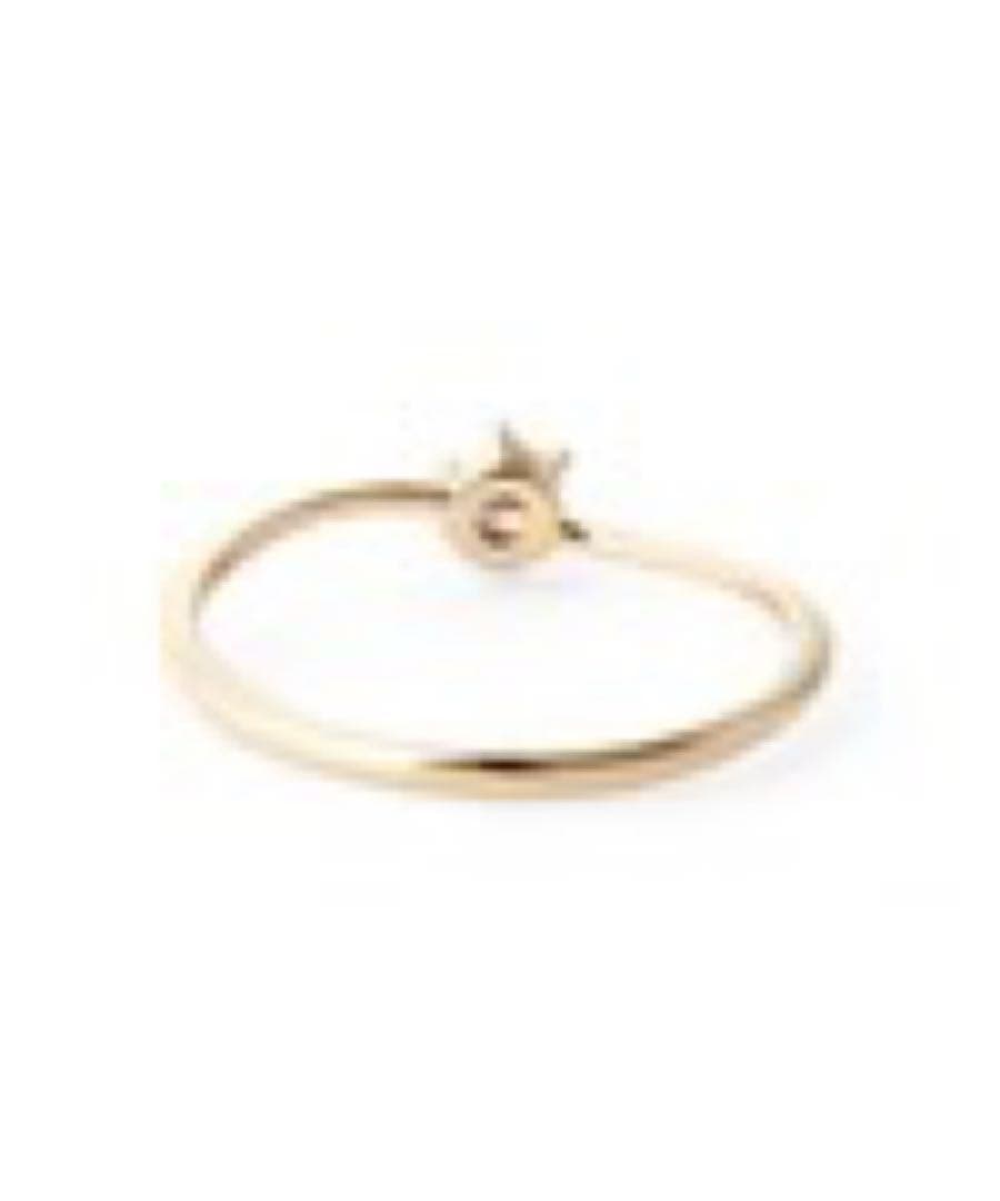 最終値下げSIENA ROSE シエナロゼ　ひねりラインの一粒ダイヤリング　7号