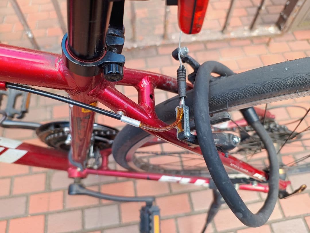 FUJIフジ クロスバイク Sparrowスパロウ　レッド　アルミフレーム