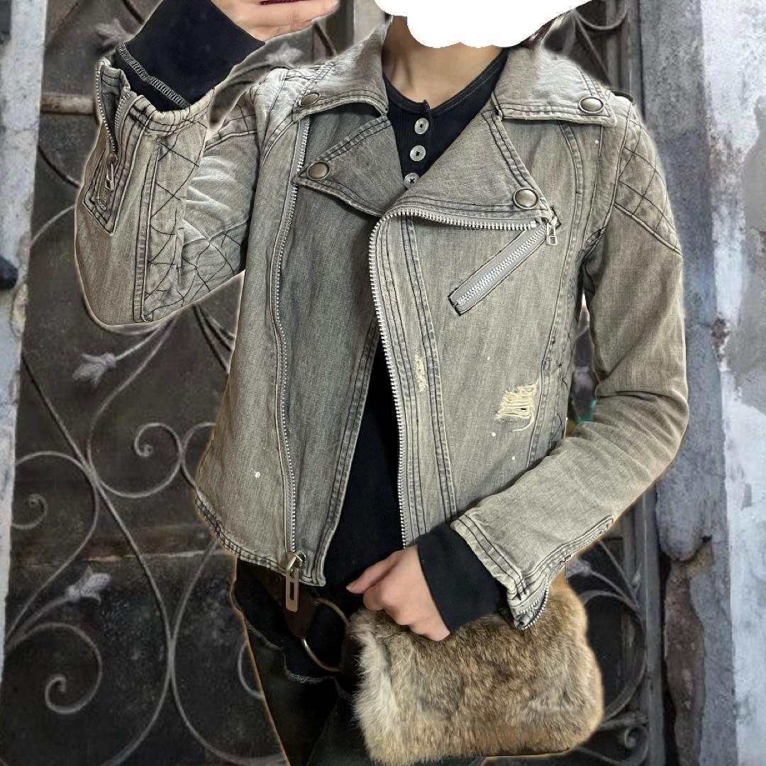 ミリタリージャケット Y2K grunge 00s短丈 archive ギミック