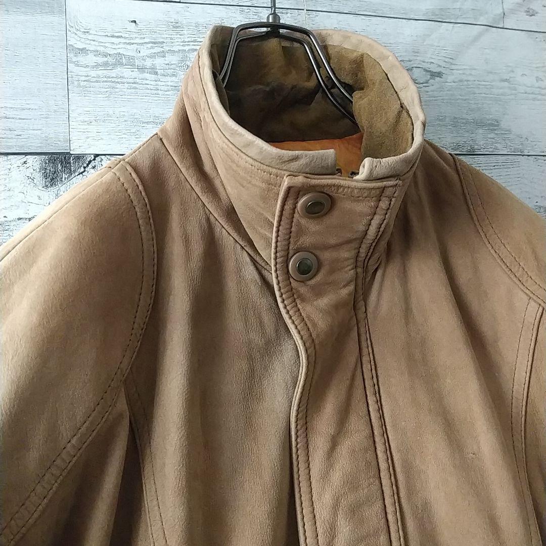 2点おまとめ☆リアルレザー 本革 裏ペイズリー 中綿 短丈 レザージャケットXL