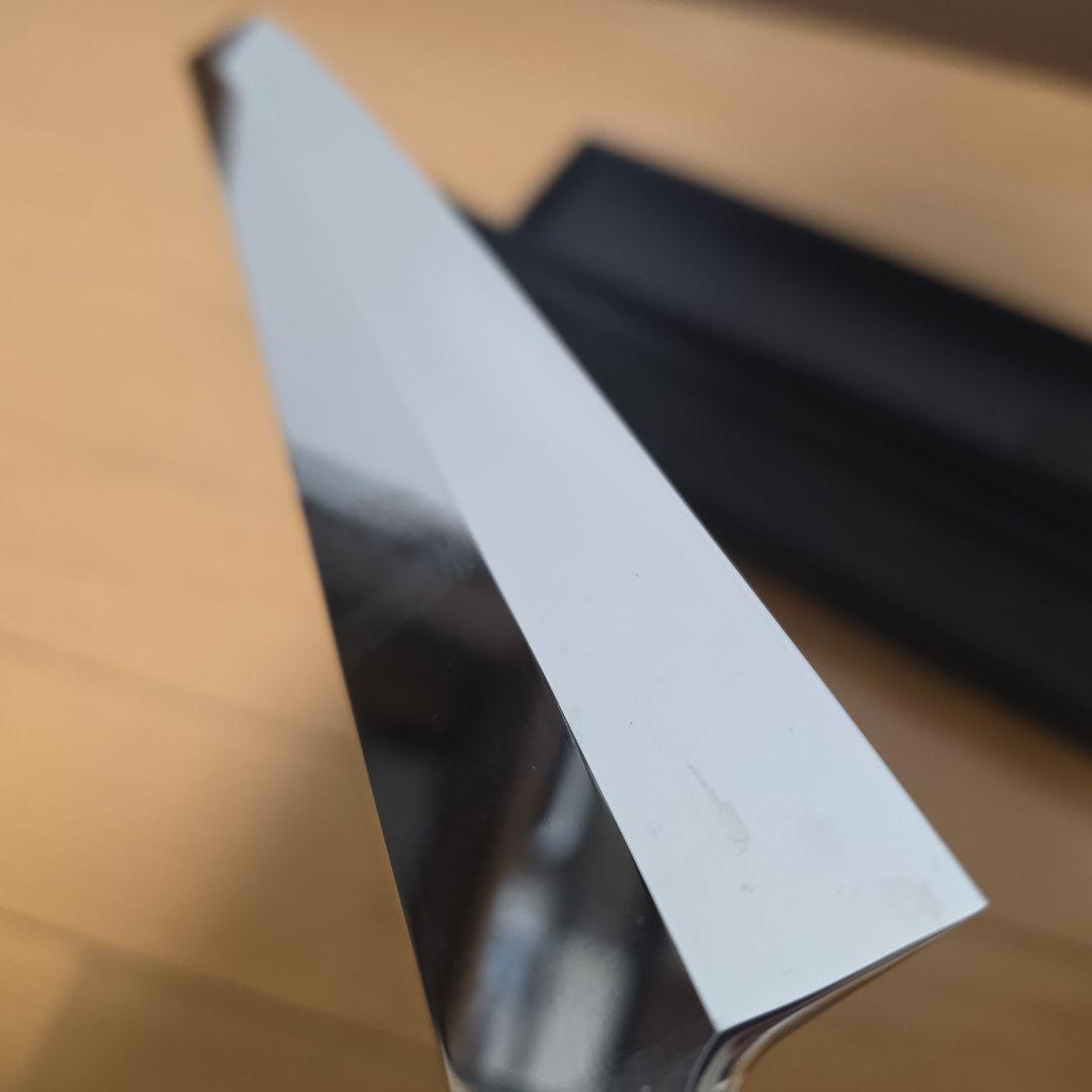 先丸柳刃包丁 ステンレス鋼 33cm 銀巻水牛八角柄 鏡面仕上げ