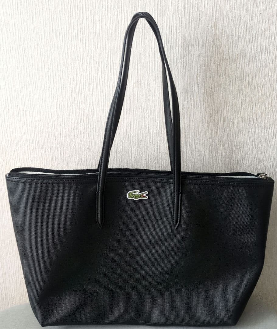 【美品】ラコステ　 トートバッグ 　ブラック