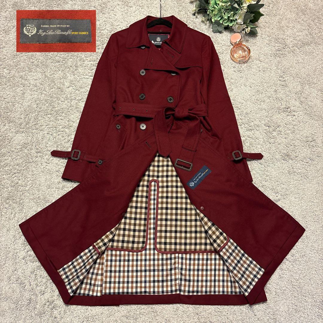 アクアスキュータム★ロロピアーナ　ライナー付きトレンチコート ボルドー 10