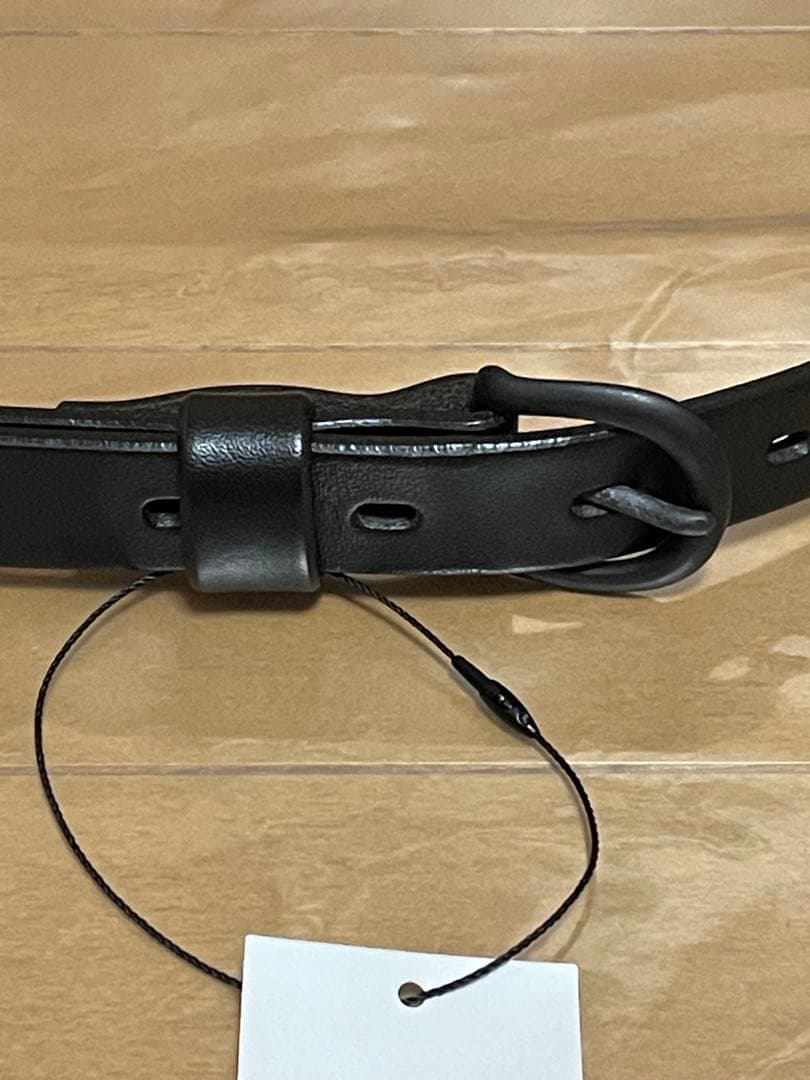 MASSES LEATHER BELT NARROW 黒 M