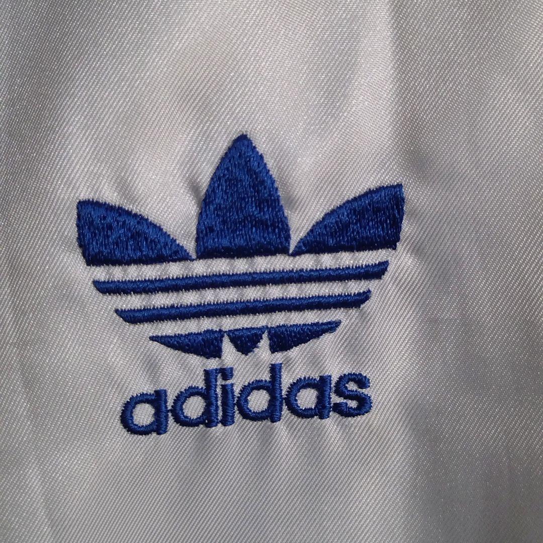 アディダス★90s デサント トレフォイル 刺繍ロゴ 裏ボア ベンチコート L