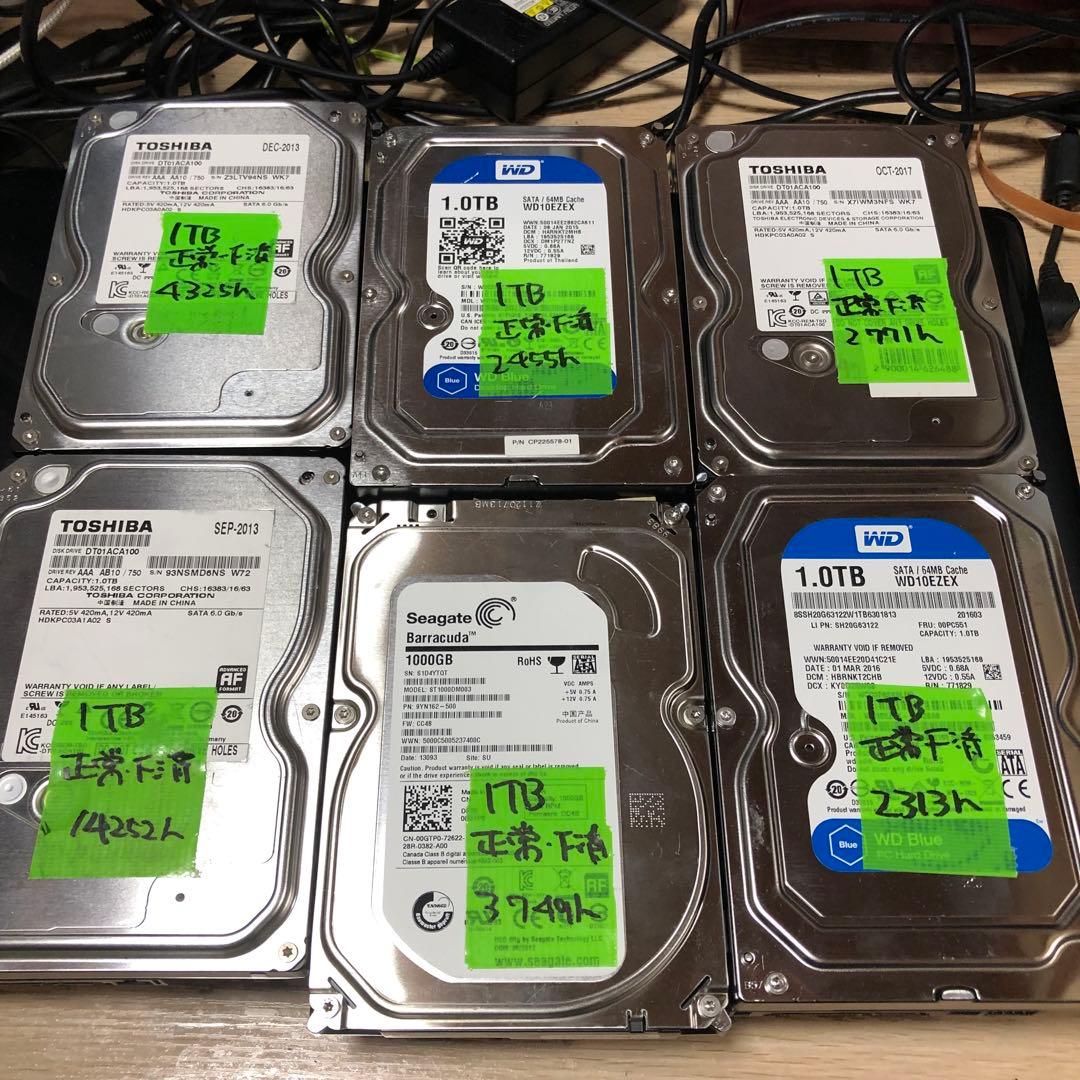 1004 正常 1TB HDD 3.5インチ 6個 まとめ売り