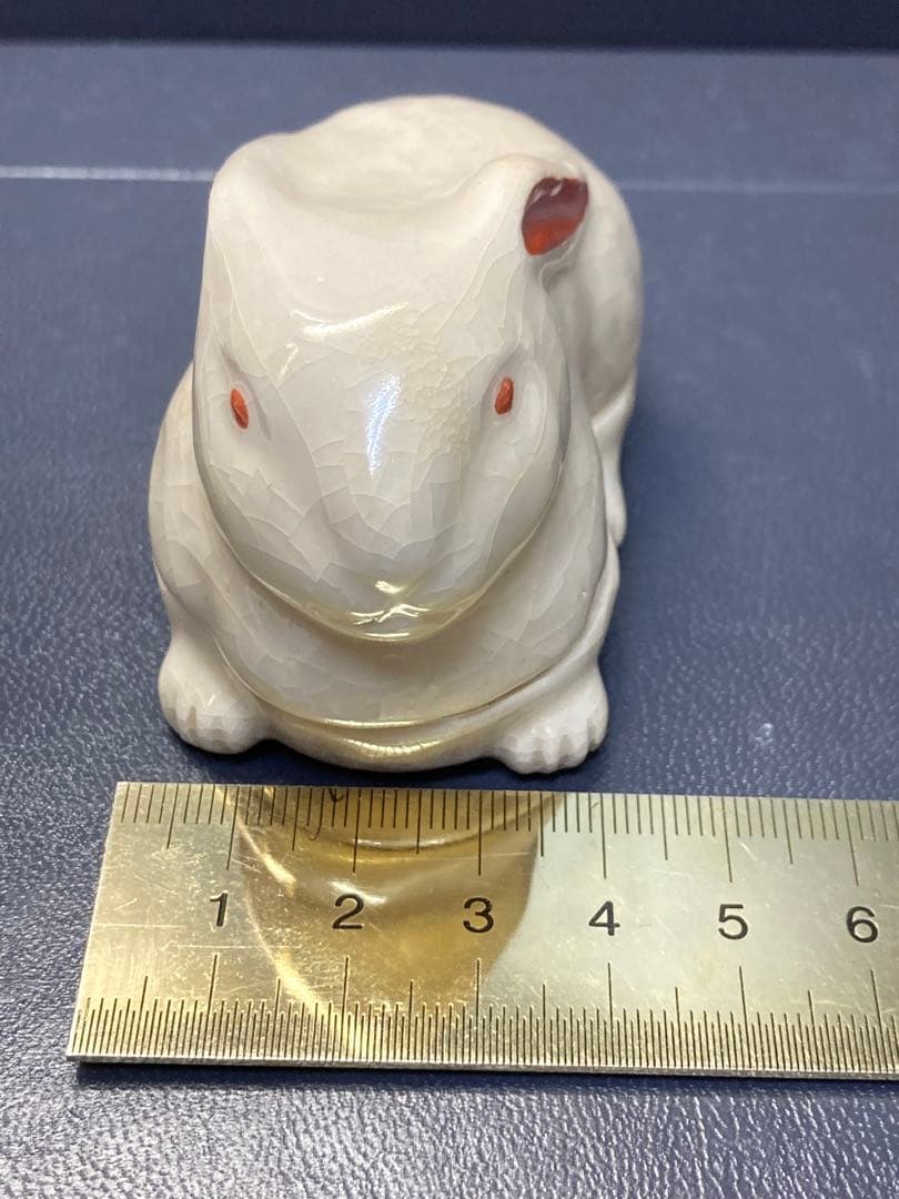 香合　うさぎ　焼き物