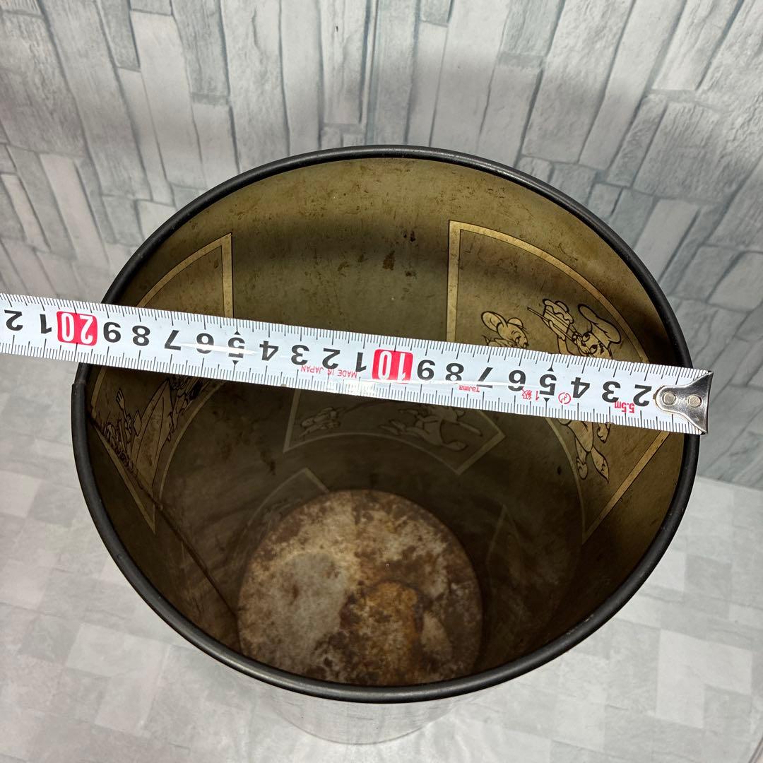 トムとジェリー 1983 ブリキ ダストボックス ゴミ箱 昭和 初期 レトロ