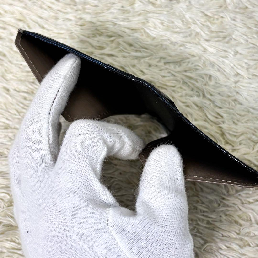 【極美品】ラルコバレーノ スマートカードウォレット ブラック 黒 二つ折り財布