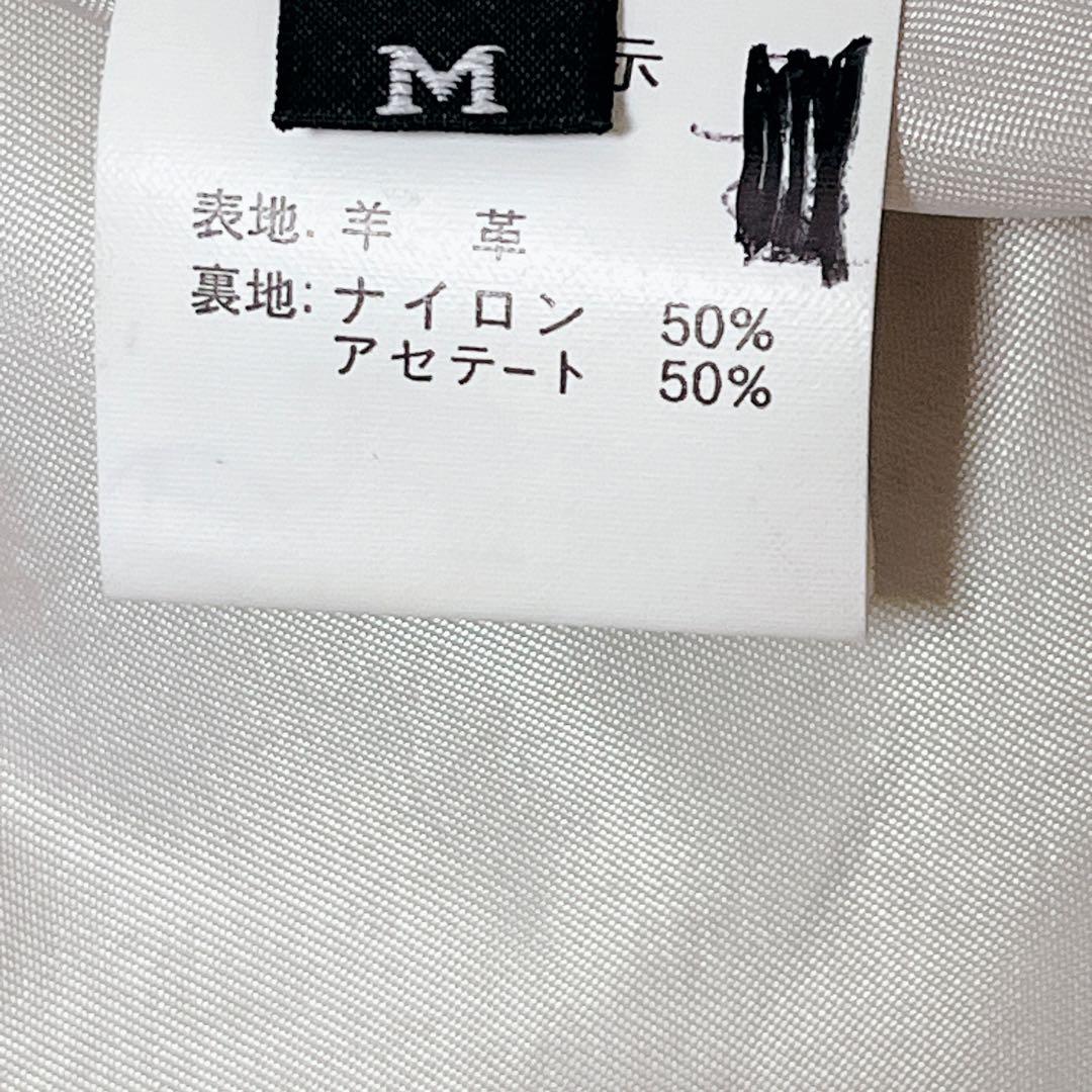 【Andy アンディ】ラムレザー ライダースジャケット フォックスファー付き