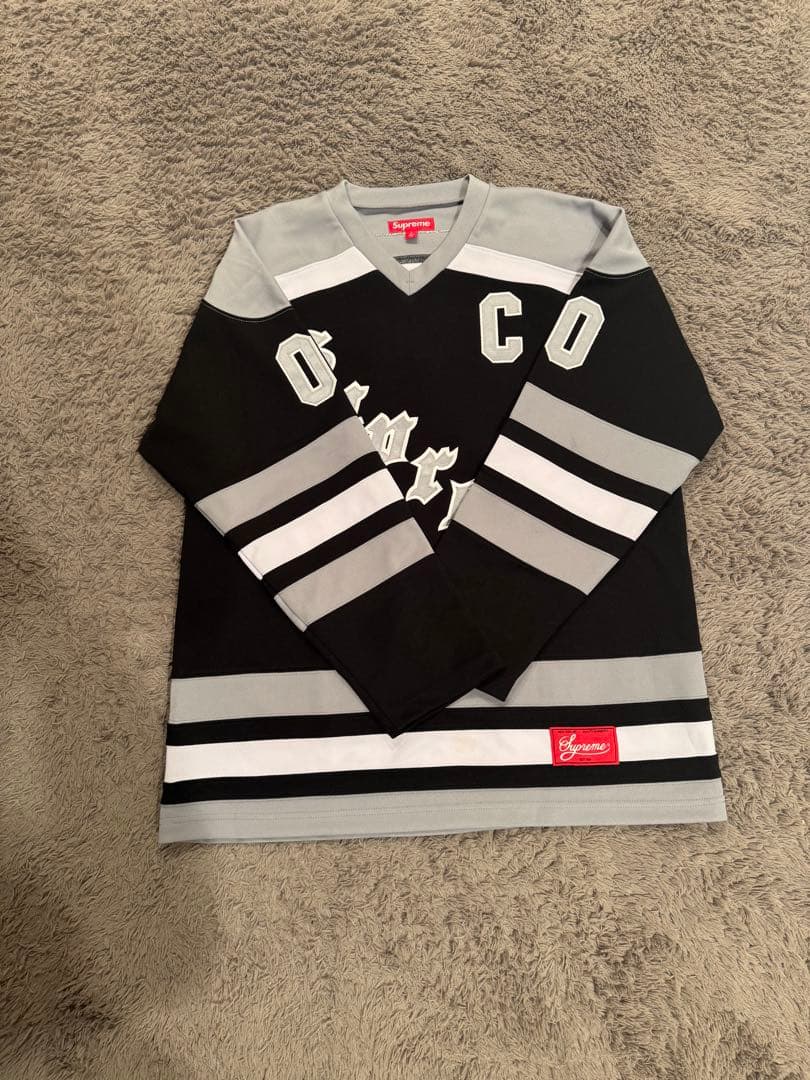 Supreme 25FW FIRE & ICE ホッケー ジャージ ブラック