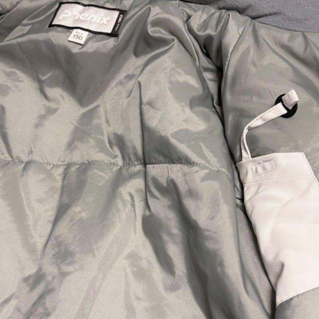 140 150 スキー　スノボ　ホワイト　ブラック　ジュニア スキーウェア 上下