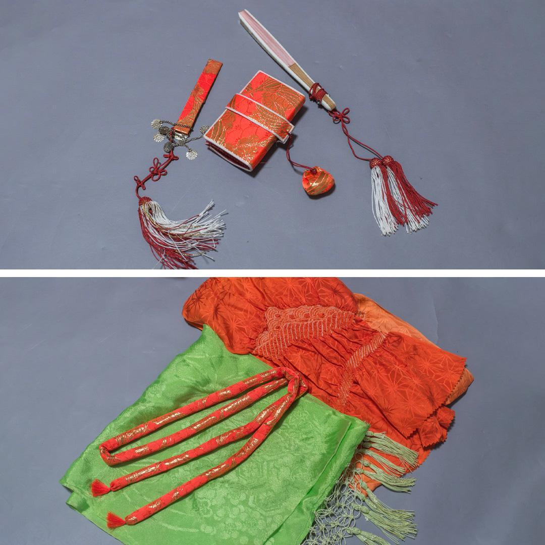 おもち【七五三7歳】正絹・晴着・薄紫グラデ×金駒刺繍 ・鴛鴦流水文様