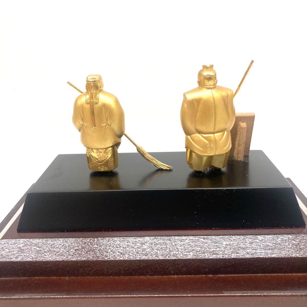 純銀 高砂(背景付)金仕上　純銀⭐︎