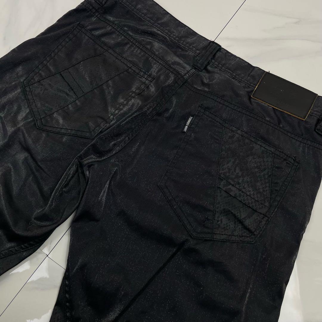 パンツ tornado mart leopard flared pants y2k