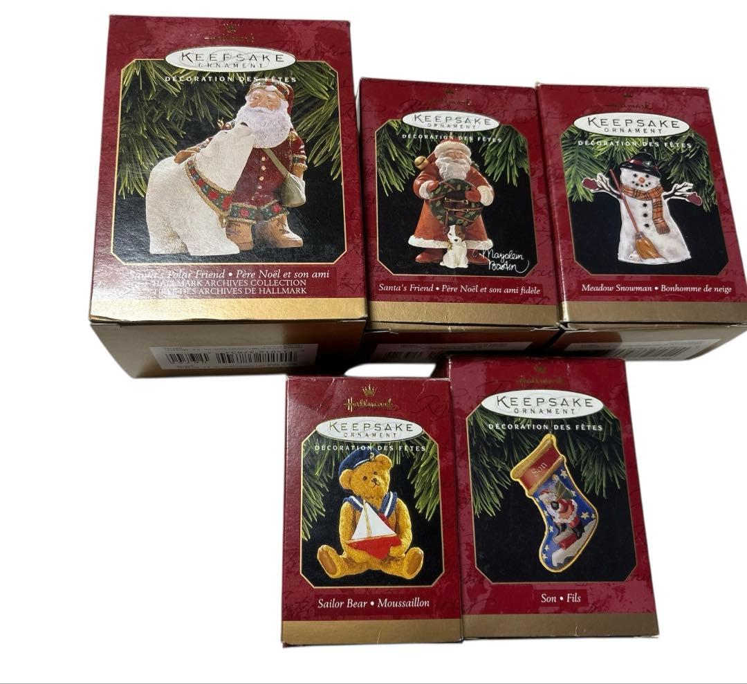 ⭕️廃盤1997年 ホールマーク オーナメント5セット箱入り