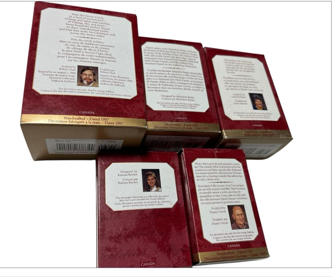 ⭕️廃盤1997年 ホールマーク オーナメント5セット箱入り