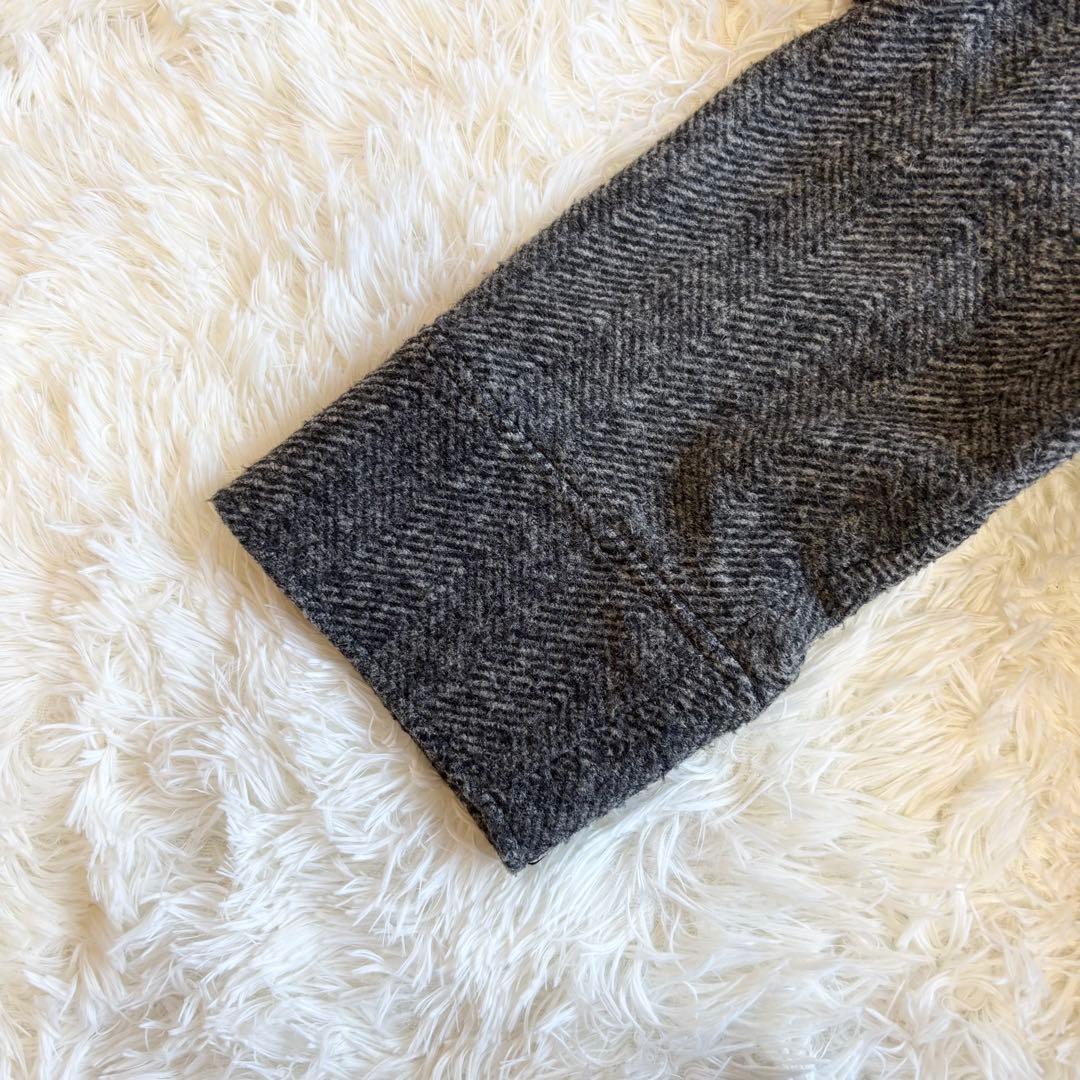 人気✨ スピック＆スパン Wスライバーヘリンボーンミドルコート22AW 38