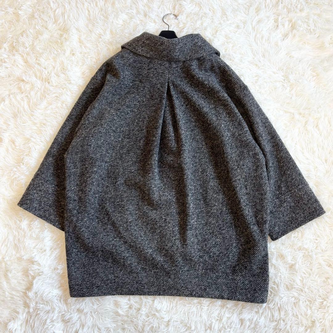 人気✨ スピック＆スパン Wスライバーヘリンボーンミドルコート22AW 38