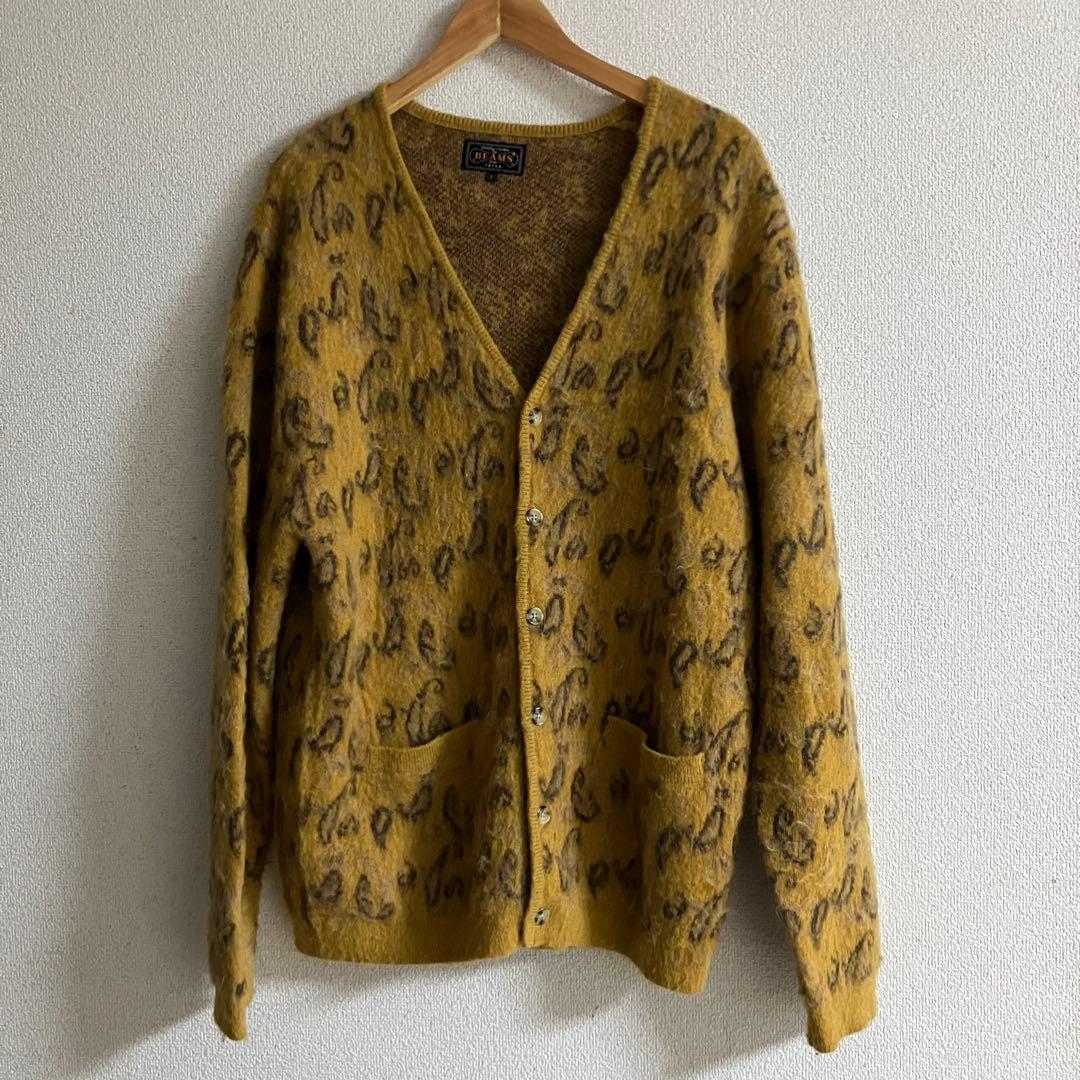 BEAMS PLUS ジャガード ニットカーディガン