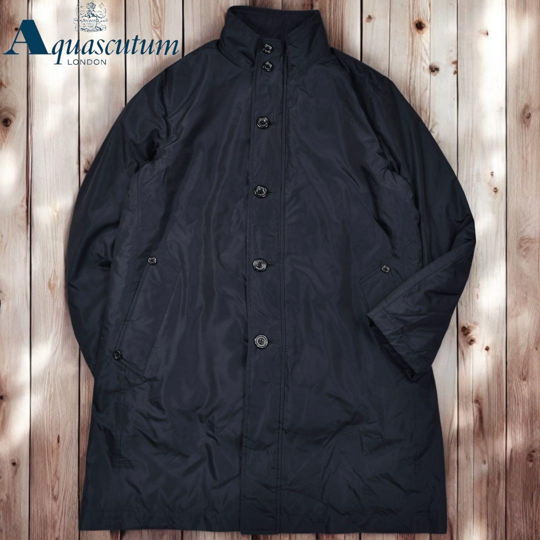 12M474◯ Aquascutum ダウンライナー付き ロングコート アウター